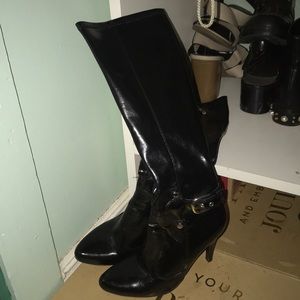 Marc Fisher Sunshine calf patent leather heel boot